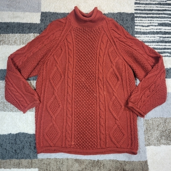 Vintage Anne Klein Chunky Cable Knit Textured Sweater Size Medium - Picture 5 of 5